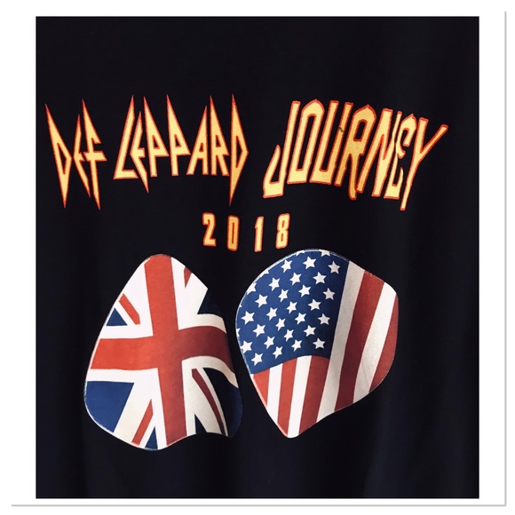 Def Leppard 2018 Tour Graphic Band Tee Shirt Black Short Sleeve Size XL - Picture 2 of 6